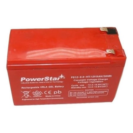 Batteryjack PowerStar PS12-9-HT-15 High Temp 12V; 9Ah Sealed Lead Acid Battery For High Temperature Enviroments PS12-9-HT-15